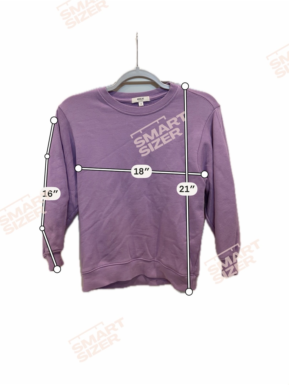 AGOLDE Women's Crewneck Purple Violet Sweatshirt – Women’s XS - Picture 4 of 4